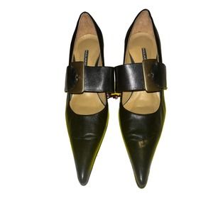 Beautiful Pointed Toe Milano Bags Leather Buckle Heel - 6